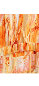 Folly Orange Tie Dye Dress - The Look By Lucy