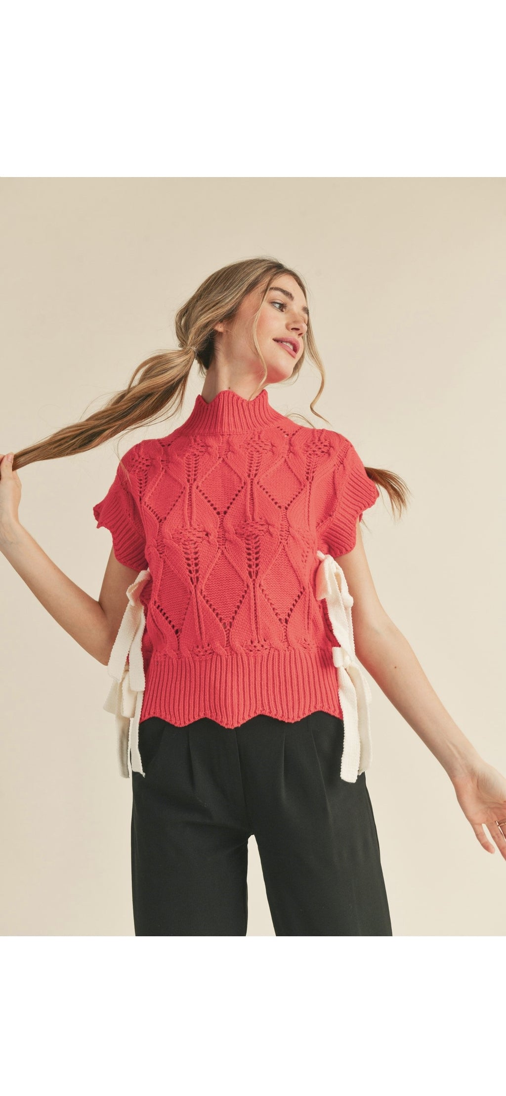 Scarlett Red Sweater Vest - The Look By Lucy
