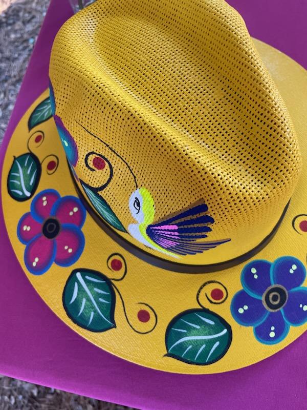 Yellow Floral Hat - The Look By Lucy