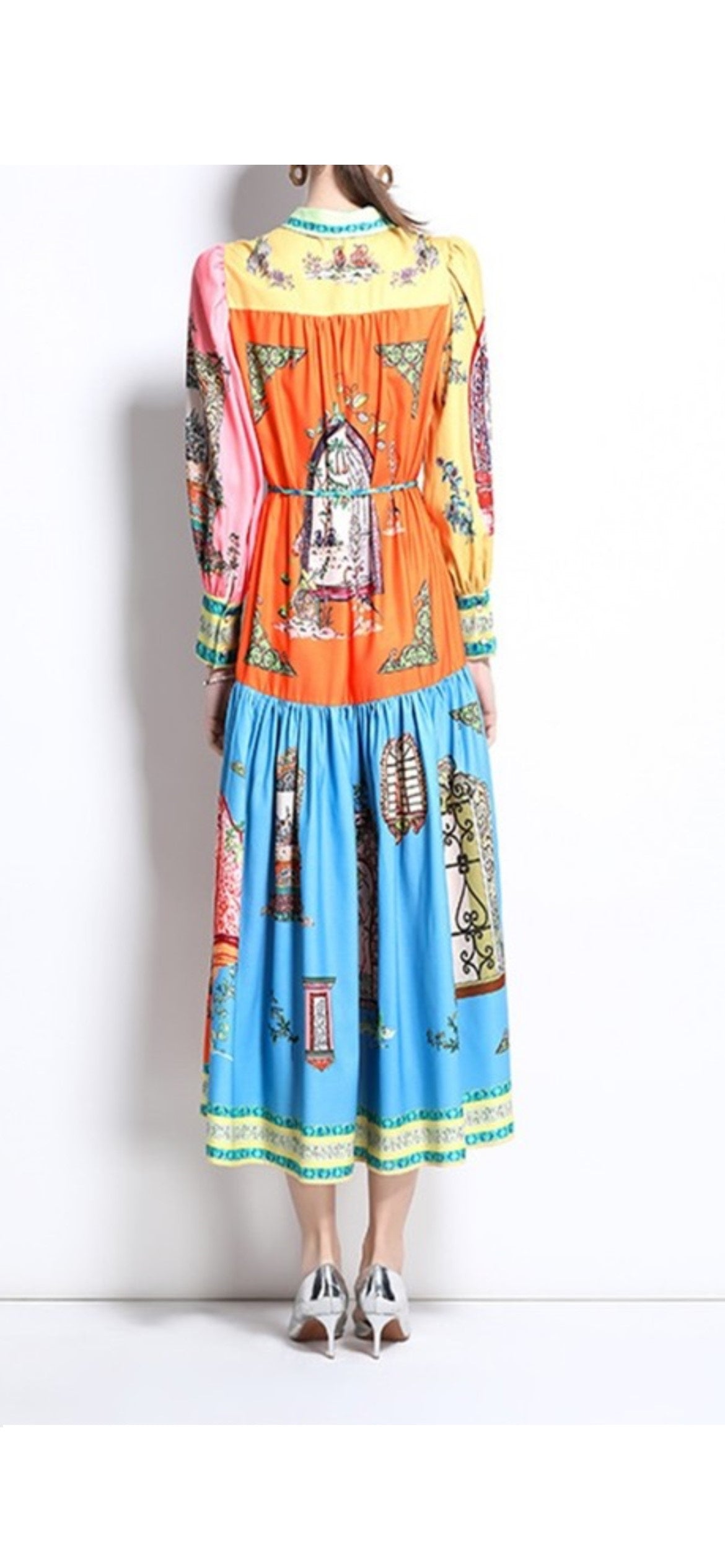 Alice Multi Printed Dress - The Look By Lucy