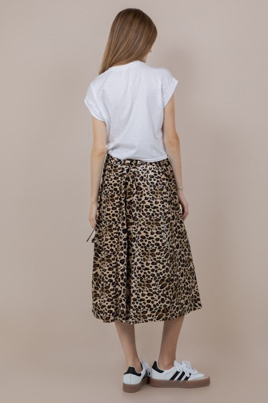 Angie Velvet Leopard Print Skirt