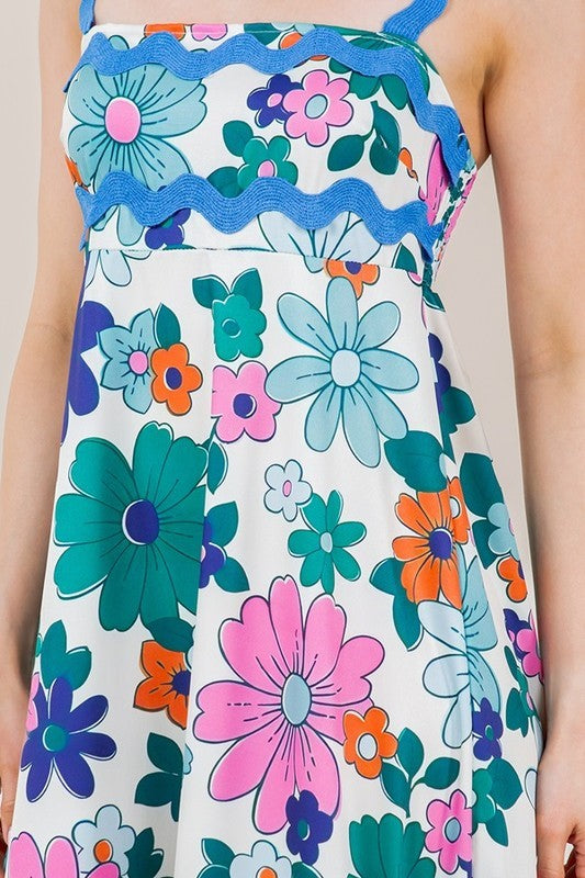 Bennett Multi Color Flower Print Dress