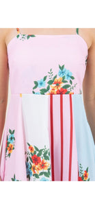 Blake Patchwork Maxi Dress with Smocked Back and Pockets - The Look By Lucy