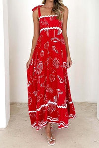 Ciao Red Printed Dress