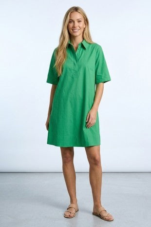Clover Green Short Sleeve Shirt Collared Dress The Look By Lucy Clover Green Short Sleeve Shirt Collared Dress The Look By Lucy