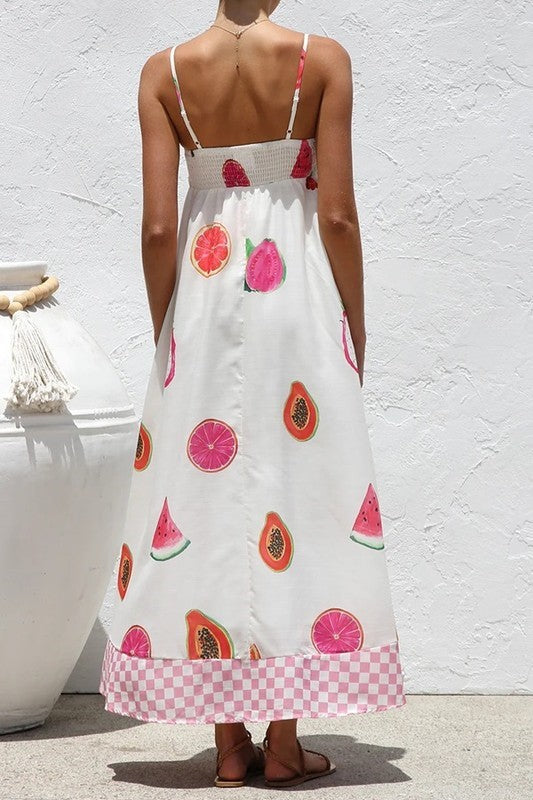 Florence White Graphic Print Dress