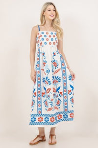 Glory Red, White, and Blue Printed Dress