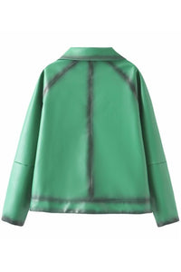 Ivy Green Faux Leather Jacket