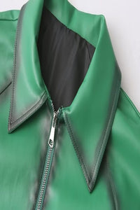 Ivy Green Faux Leather Jacket