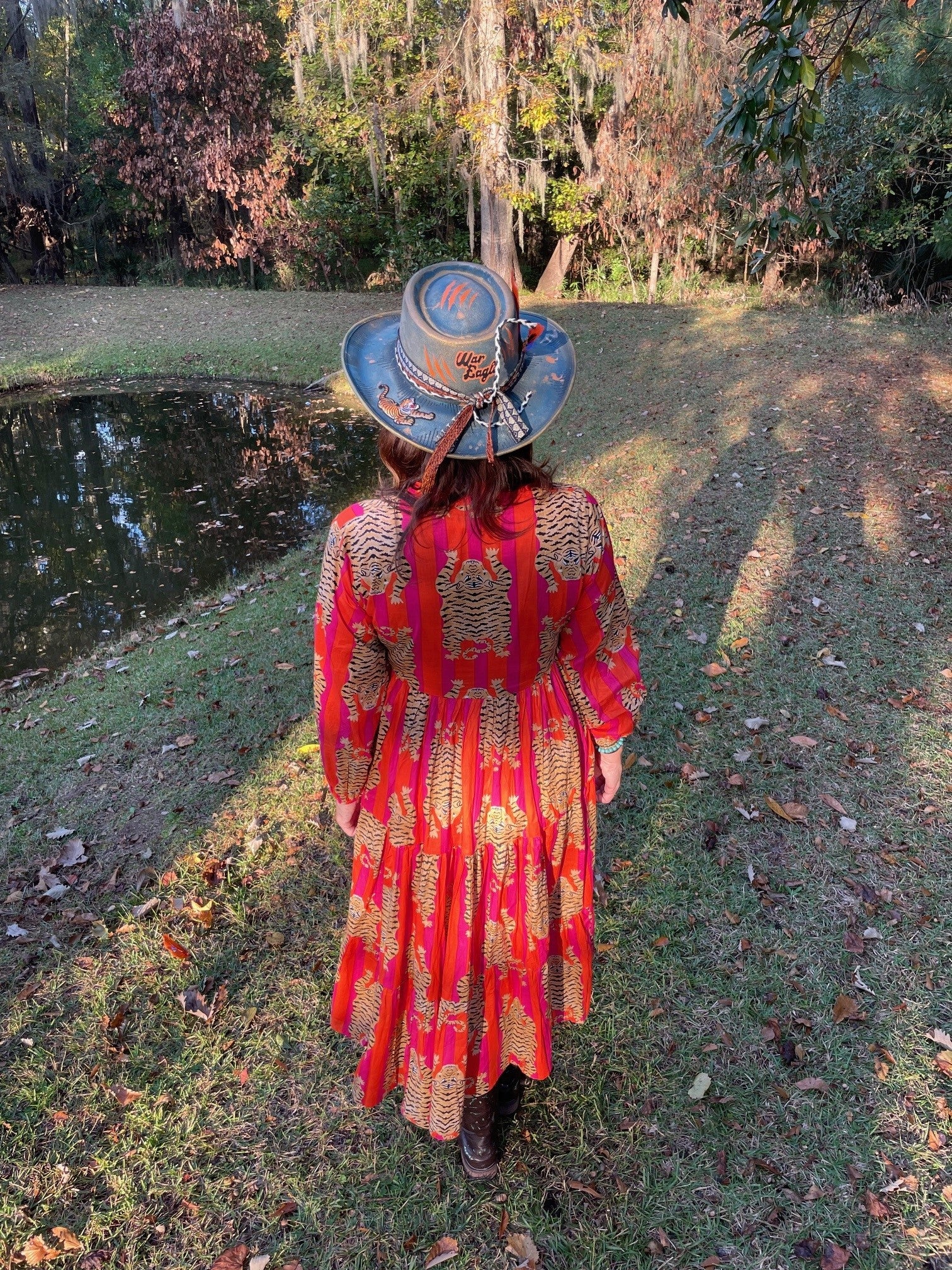 Julie Orange Tiger Dress - The Look By Lucy