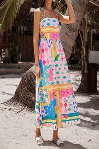 Maggie Pink Multi Print Dress