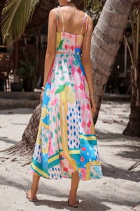 Maggie Pink Multi Print Dress