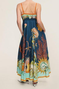 Marina Sea Life Dress With Pockets