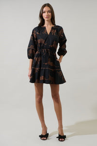 Marlowe Black Tiger/Leopard Dress With Pockets