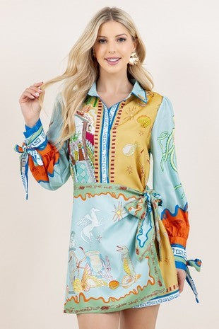 Mindy Multi Printed Dress - The Look By Lucy