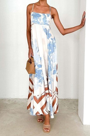 Molly Blue Printed Dress~ Pre Order EST Ship Date May 16th - The Look By Lucy