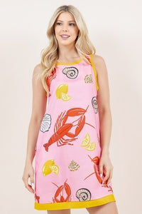 Your My  Lobster Pink A- Line Dress With Pockets