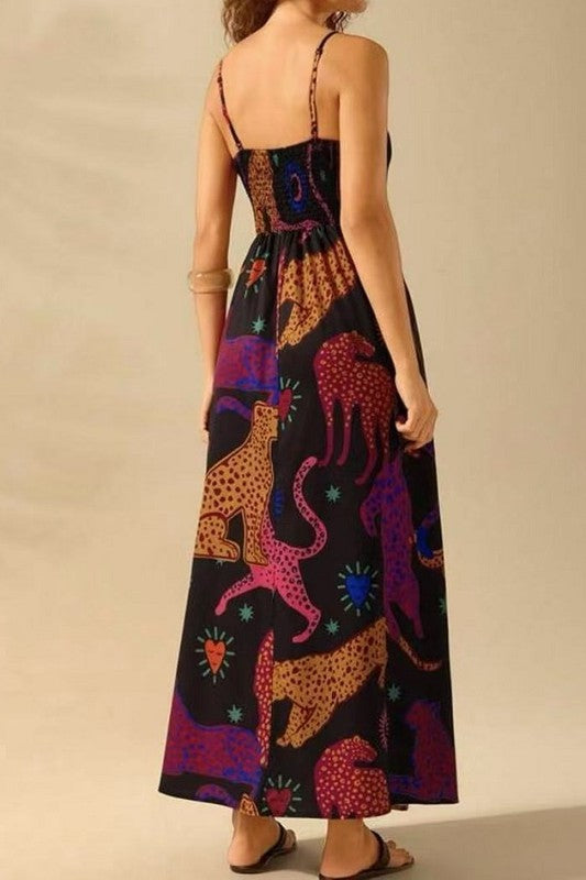 Sammie Black Multi Color Leopard Dress Pre Order ETA SHIP DATE 10/17/25