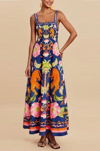 Sloan Navy Tiger Print Dress