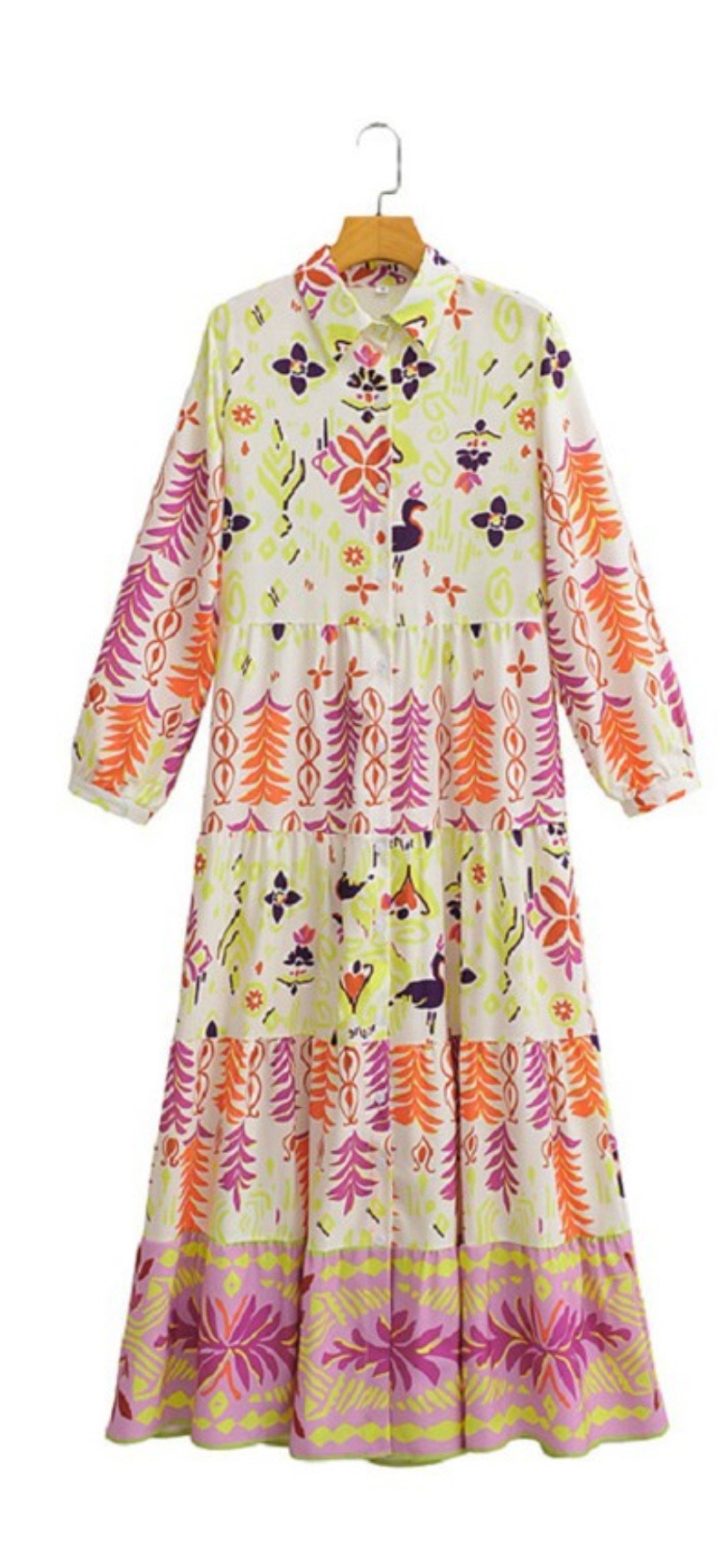 Stephanie Multi Print Dress
