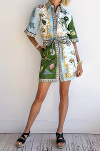 PRE ORDER~ Sullivan Blue and Green Sea Dress~ EST Ship date April 26th