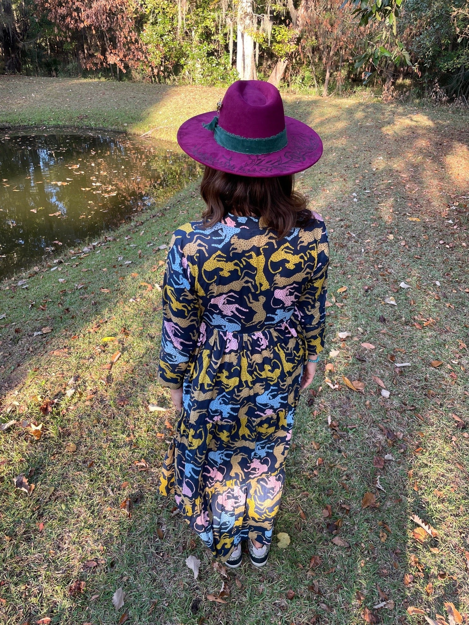 Victoria Navy Cheetah Dress - The Look By Lucy