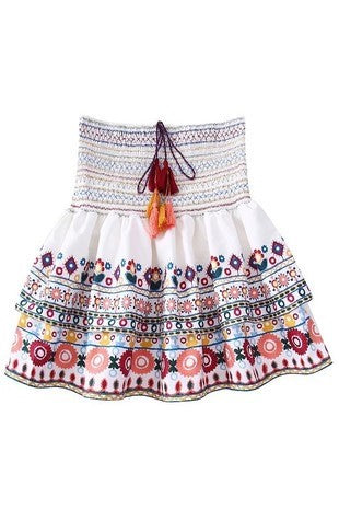 “Riley” Floral Print Ruffle Skirt - The Look By Lucy