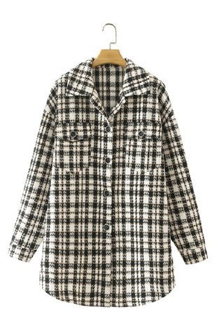 Jessie Black Plaid Shacket - The Look By Lucy